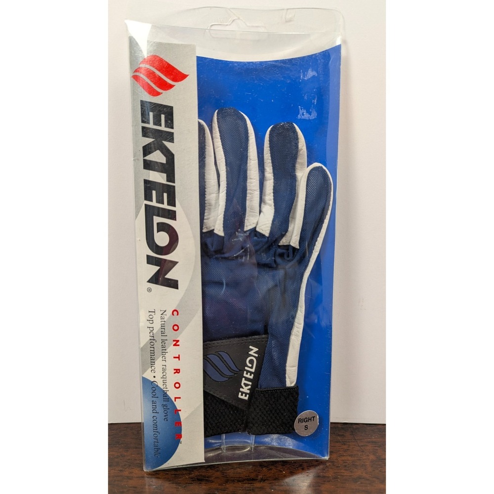 Ektelon Controller Racquetball Glove Right Hand Small Blue White Leather 1998